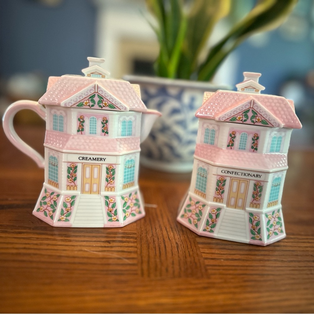 Lenox Village Collection Creamery creamer & Confectionary sugar bowl